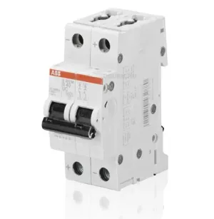 Выключатель автоматический ABB S202M-B16UC 2п 16А 10кА х-ка B 2CDS272061R0165